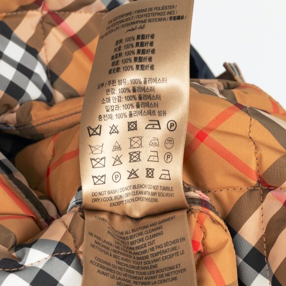 Burberry Baughton Navy Belted Hooded Quilted Coat - Picture 16 of 16